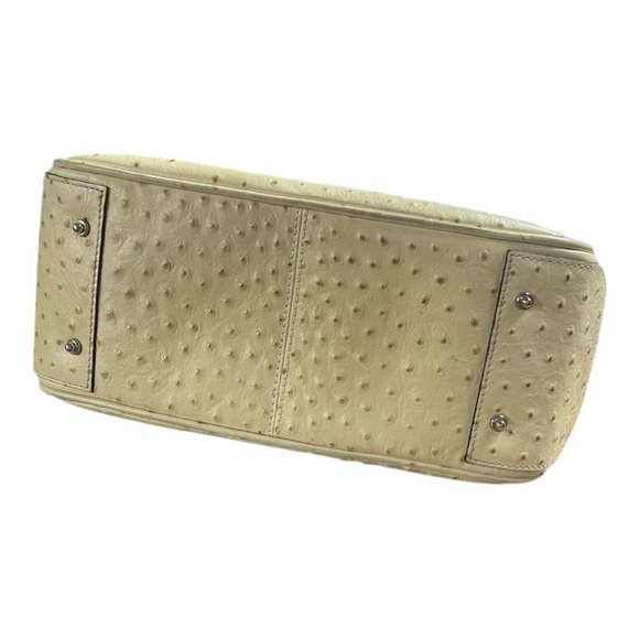 Dooney & Bourke Vintage Cream Ostrich Inspired Leather Shoulder Bag - Picture 5 of 11